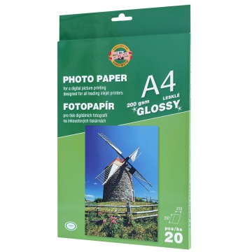 Papier photo A4 20 kartek 200g błyszczący Koh-i-noor