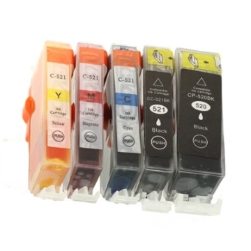 Tusze Zamienniki PGI-520 BK/CLI-521 CMYK do Canon (DT-AC-521/K) (komplet) - DARMOWA DOSTAWA w 24h