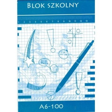 Blok biurowy A6 100 kartek kratka