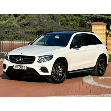 Mercedes GLC 220 - AMG Pakiet Night 4Matic Salon PL Bezwypadkowy Biała Perła Super Stan