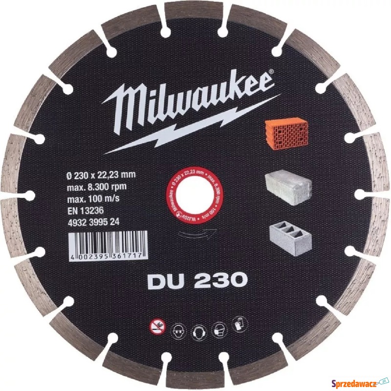 Tarcza diamentowa Milwaukee DU 230 mm do mate... - Akcesoria do elektro... - Elbląg