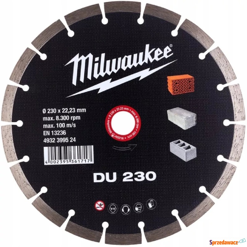 Tarcza diamentowa Milwaukee SUDD 230 mm - Akcesoria do elektro... - Konin