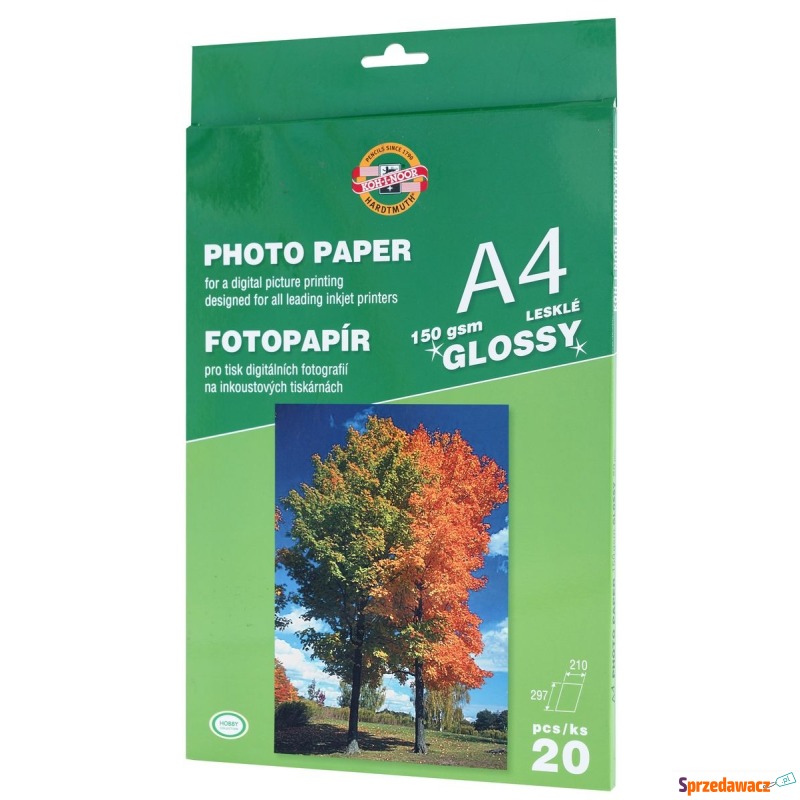 Papier photo A4 20 kartek 150g błyszczący Koh... - Papiery specjalistyczne - Gliwice