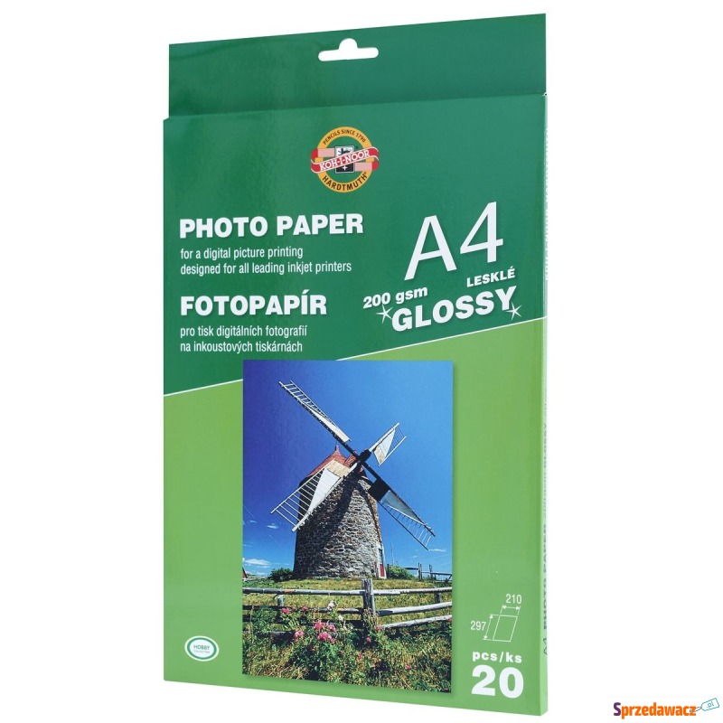 Papier photo A4 20 kartek 200g błyszczący Koh... - Papiery specjalistyczne - Kielce