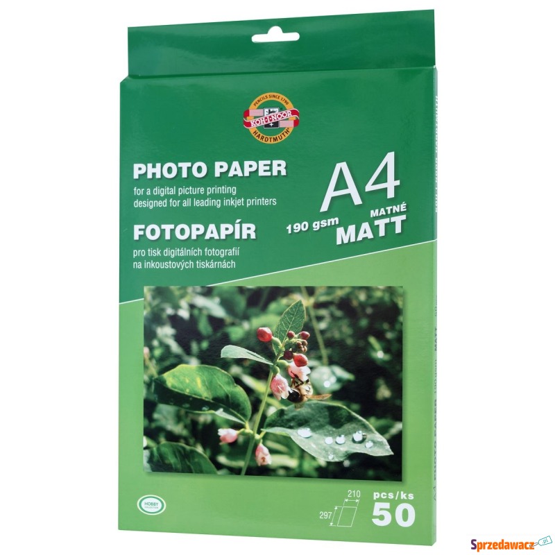 Papier photo A4 50 kartek 190g matowy Koh-i-noor - Papiery specjalistyczne - Tarnowiec