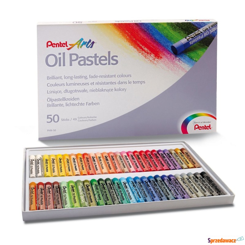 Pastele olejne PHN 50 kolorów Pentel - Kredki, pastele, blendery - Płock