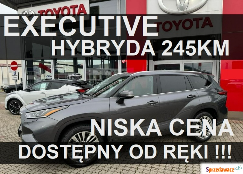 Toyota Highlander - Hybryda Executive 248KM Kamera... - Samochody osobowe - Szczecinek