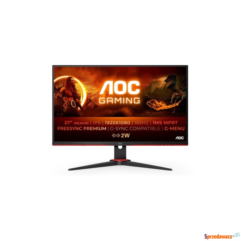 MONITOR AOC LED 27" 27G2SPAE/BK 165Hz - Monitory LCD i LED - Elbląg