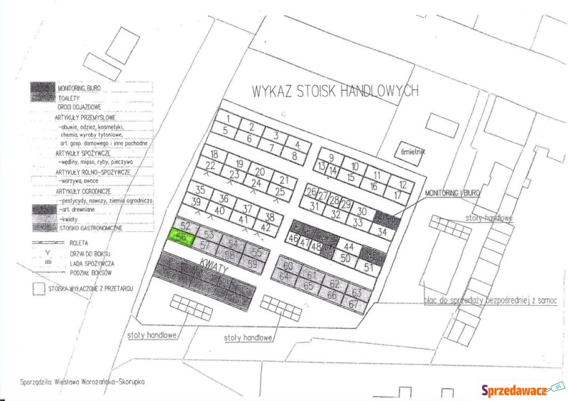 Przetarg - stoisko handlowe na targowisku miejskim - Działki pod dzierżawę - Świnoujście