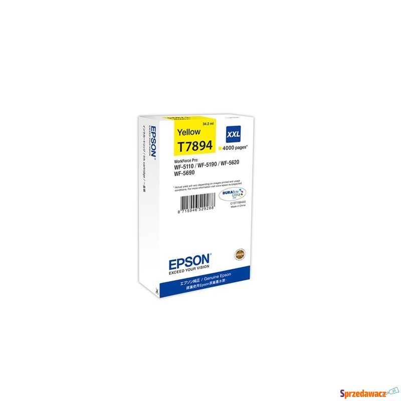 Tusz Oryginalny Epson T7894 (C13T789440) (Żół... - Tusze, tonery - Opole