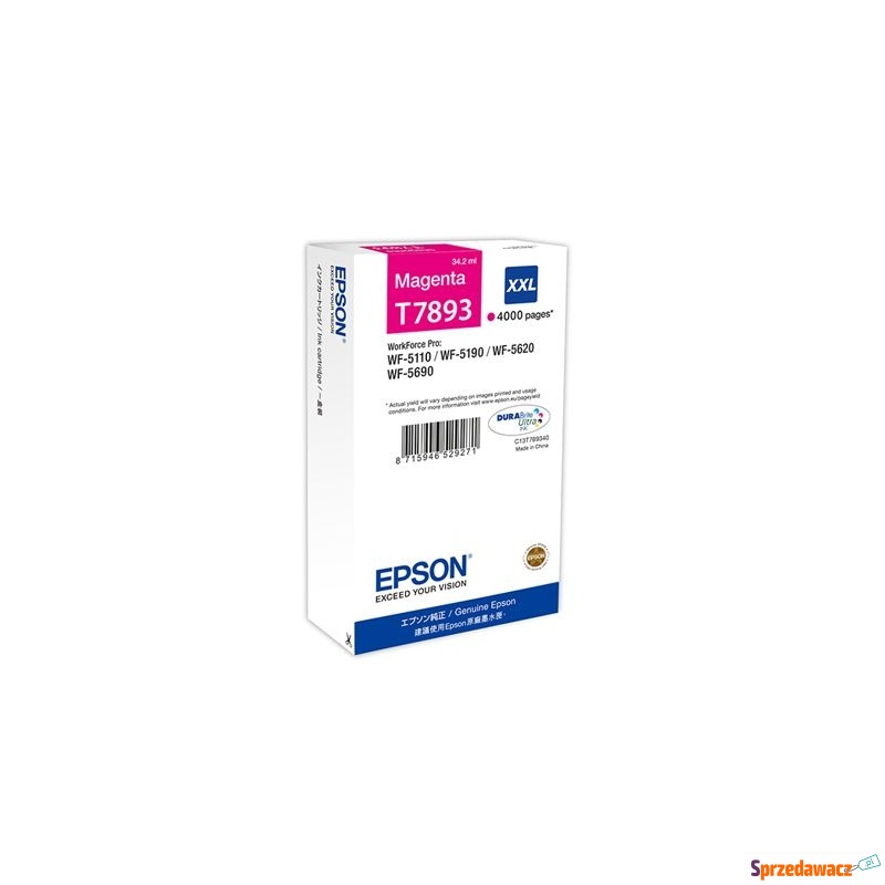 Tusz Oryginalny Epson T7893 (C13T789340) (Pur... - Tusze, tonery - Sieradz