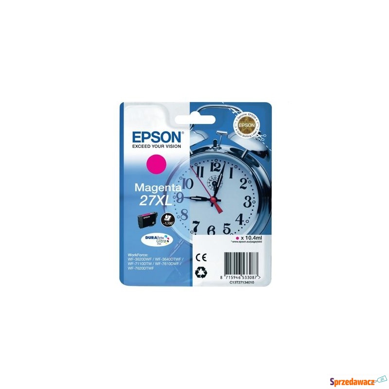 Tusz Oryginalny Epson 27 XL (C13T271340) (Pur... - Tusze, tonery - Rzeszów