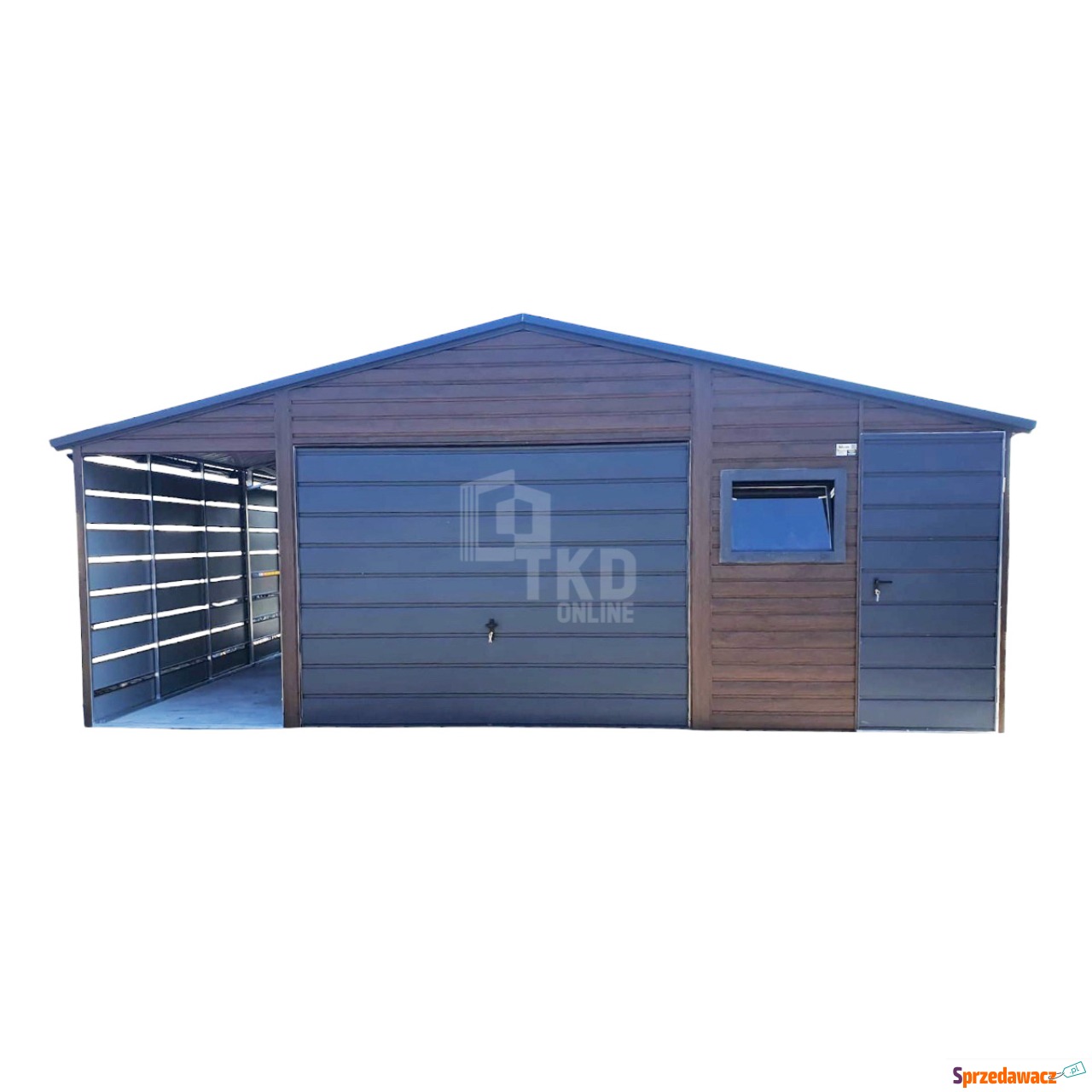 Garaż Blaszany 5x6 + wiata 1,5x6...