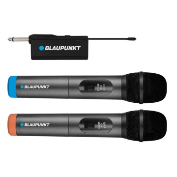 Mikrofony bezprzewodowe Blaupunkt UHF WM60UDB Czarne