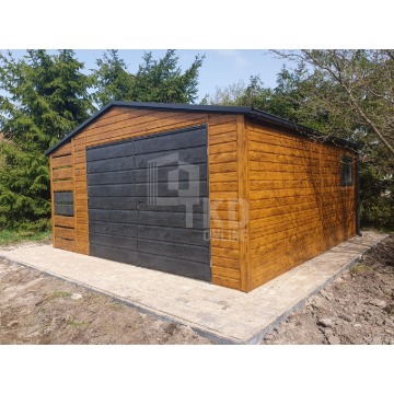 Garaż Blaszany 4x5 + wiata 1x5 - Brama dwuskr... - Garaże i wiaty - Chojnice - zdjęcie 5