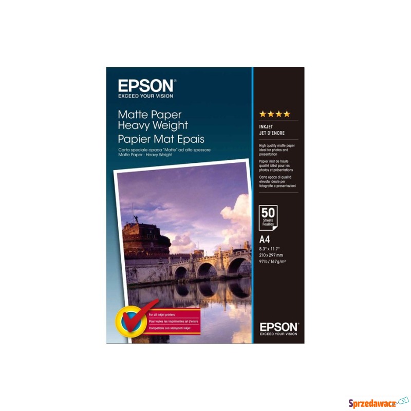 Papier fotograficzny Epson Heavyweight Matte 50... - Akcesoria fotograficzne - Łódź