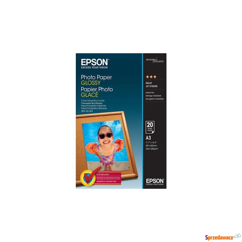 Papier do drukarki Epson Photo Paper Glossy A3... - Akcesoria fotograficzne - Płock