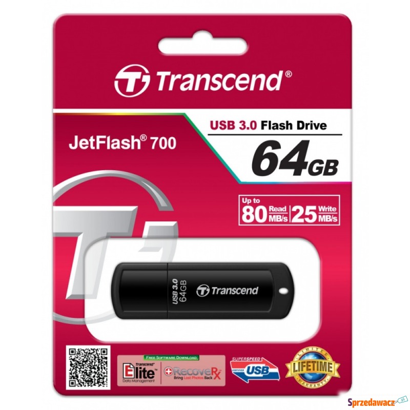 Pendrive Transcend JetFlash 700 64 GB - Pamięć flash (Pendrive) - Gdynia