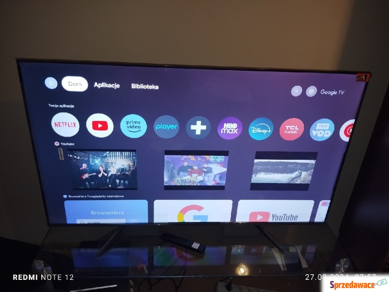 Telewizor TCL 55 cali  Smart tv ,Bluetooth - Telewizory - Krosno