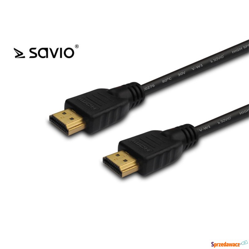 Kabel HDMI CL-38 SAVIO 15m, czarny, złote koń... - Kable video - Kraków