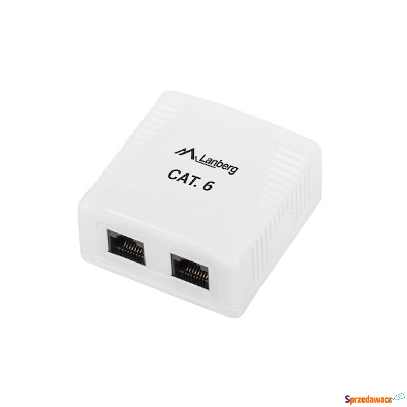 Gniazdo natynkowe Lanberg OU6-0002-W 2x RJ45 Kat.6... - Wtyki, gniazda, prze... - Wrocław