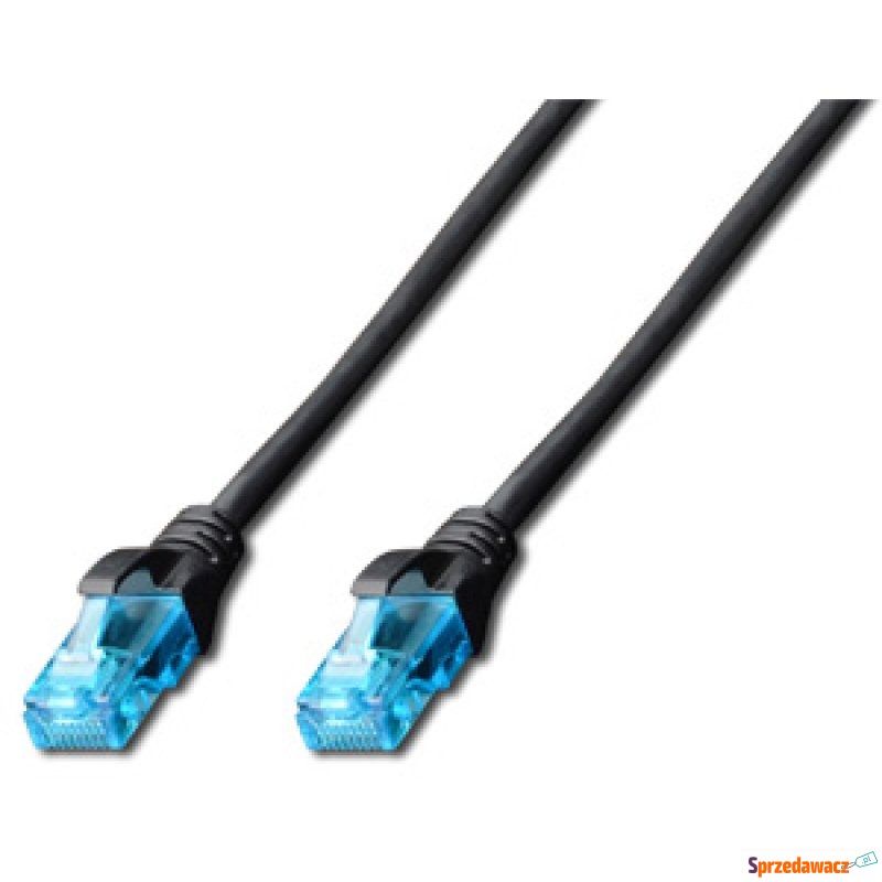 Patch cord DIGITUS UTP kat. 5e 0,5m PVC czarny - Kable pozostałe - Szczecin