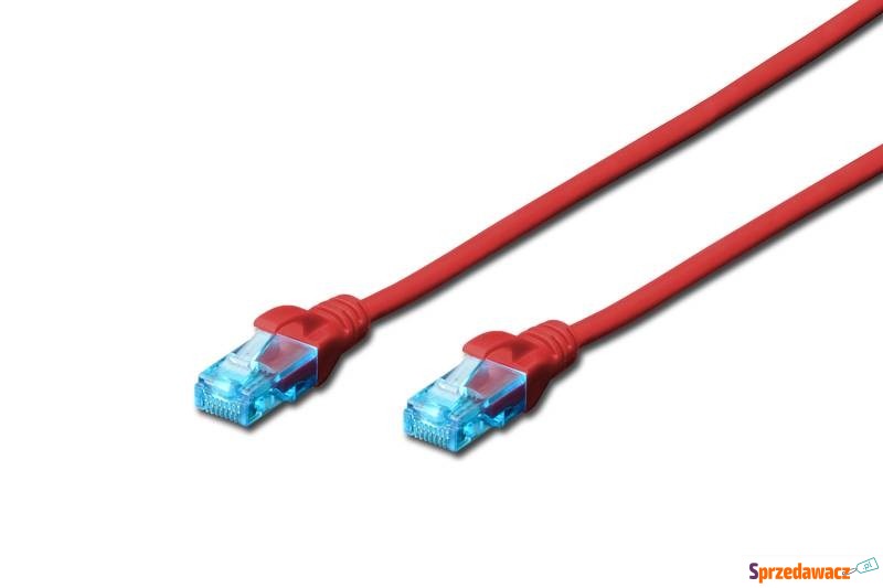 Patch cord DIGITUS UTP kat. 5e 3m PVC czerwony - Kable pozostałe - Dąbrowa Górnicza