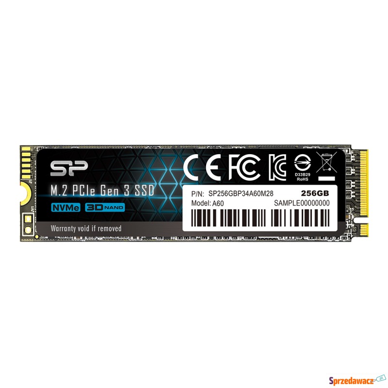 Dysk SSD Silicon Power A60 256 GB M.2 PCIe NVMe - Dyski twarde - Konin