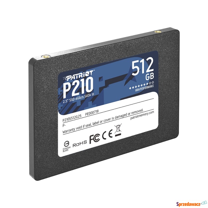 Dysk SSD Patriot P210 512 GB 2.5" - Dyski twarde - Słupsk