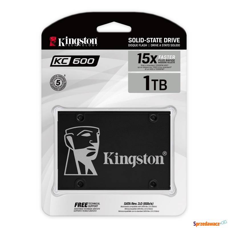 Dysk SSD Kingston KC600 1TB 2,5" SATA - Dyski twarde - Mozów