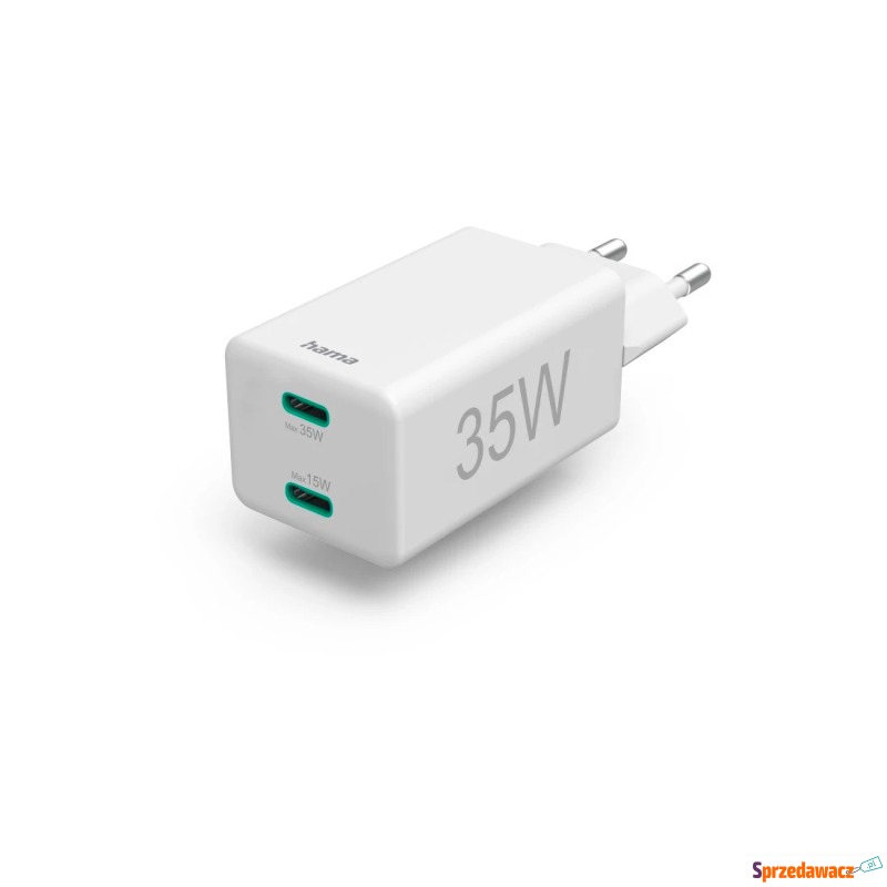 Ładowarka sieciowa Hama Mini 35W 2x USB-C biała - Akcesoria i części - Kłodzko