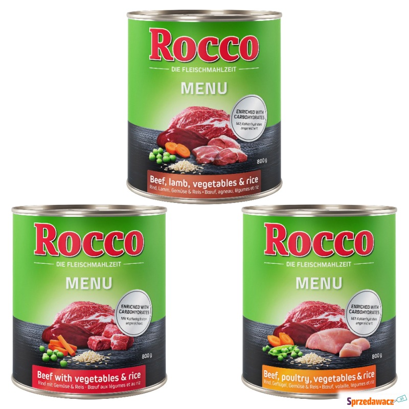 Mieszany pakiet próbny Rocco, 6 x 800 g - Menu - Karmy dla psów - Rzeszów