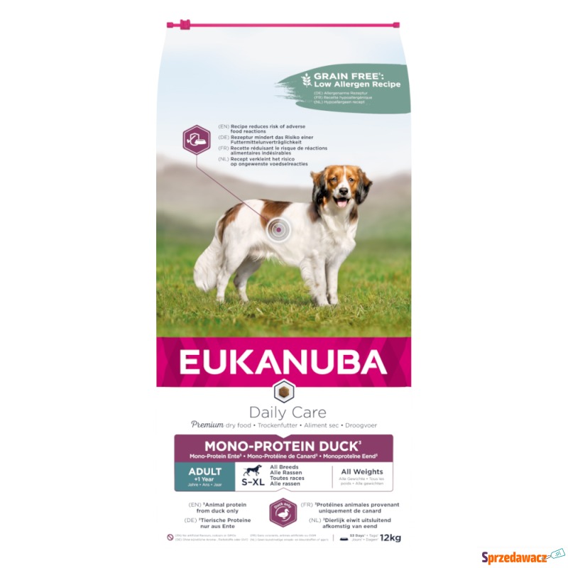 Eukanuba Daily Care Monoprotein, kaczka - 12 kg - Karmy dla psów - Płock