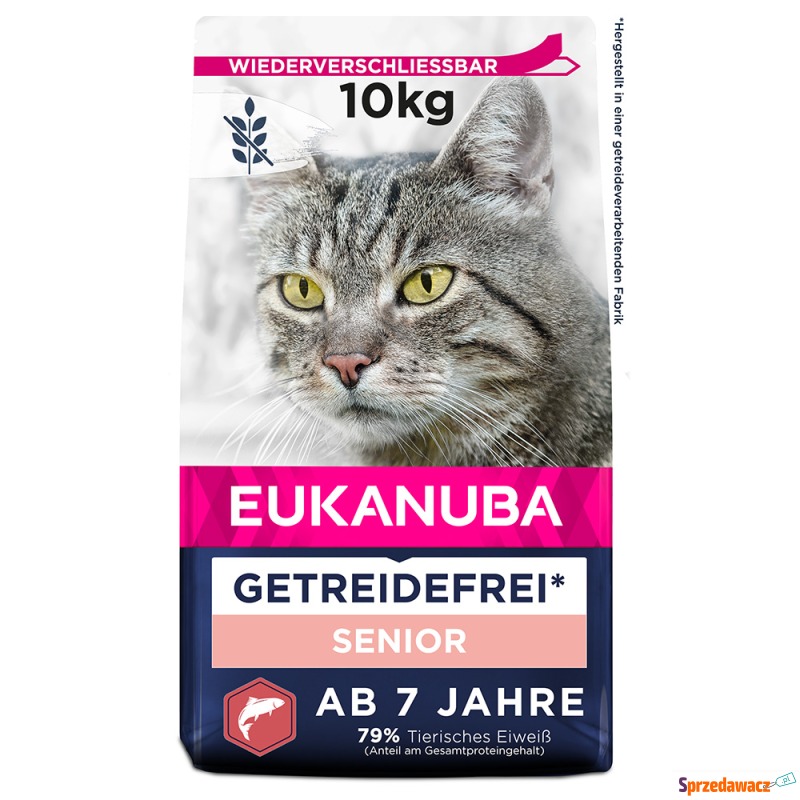 Eukanuba Senior Grain Free, z łososiem - 2 x 10... - Karmy dla kotów - Szczecin