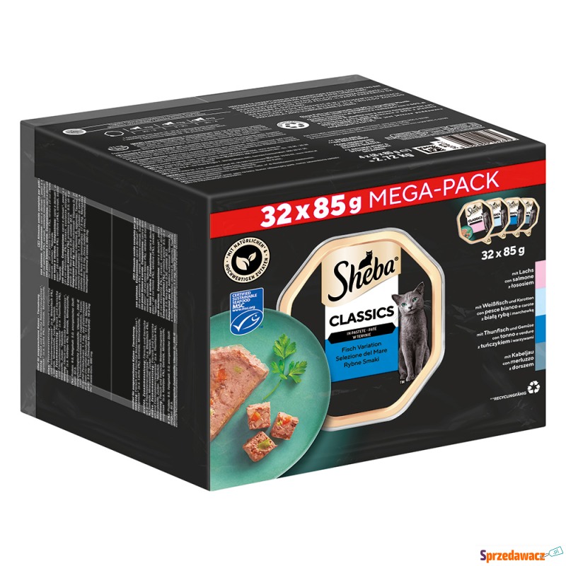 Megapakiet Sheba tacki, 32 x 85 g - Classics w... - Karmy dla kotów - Elbląg