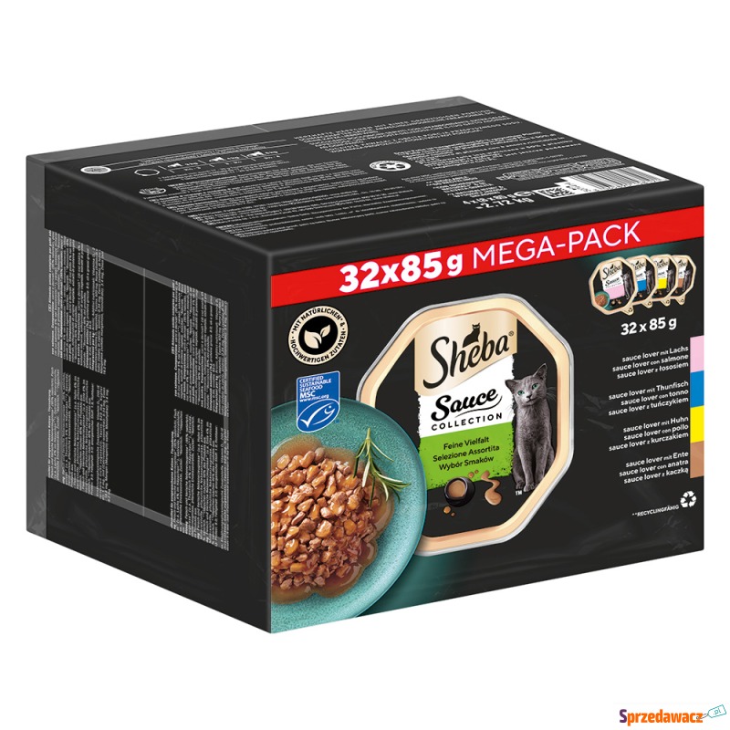 Megapakiet Sheba tacki, 32 x 85 g - Sauce Lover... - Karmy dla kotów - Łódź