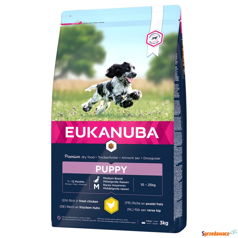 Eukanuba Puppy Medium Breed, kurczak - 2 x 3 kg - Karmy dla psów - Płock