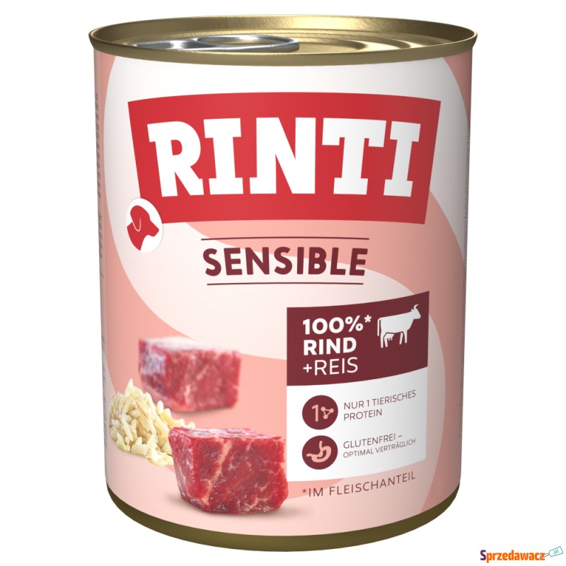 RINTI Sensible, 6 x 800 g - Wołowina z ryżem - Karmy dla psów - Gliwice