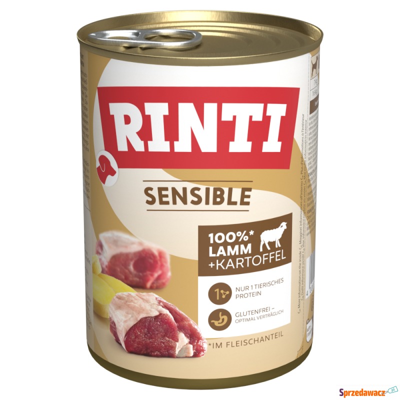 Megapakiet RINTI Sensible, 24 x 400 g - Jagni... - Karmy dla psów - Nysa