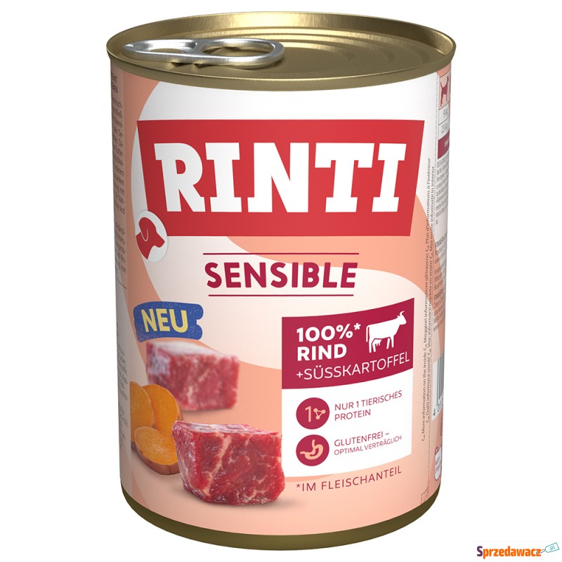 Megapakiet RINTI Sensible, 24 x 400 g - Wołowina... - Karmy dla psów - Łódź