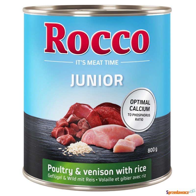 Megapakiet Rocco Junior, 24 x 800 g - Drób i... - Karmy dla psów - Słupsk