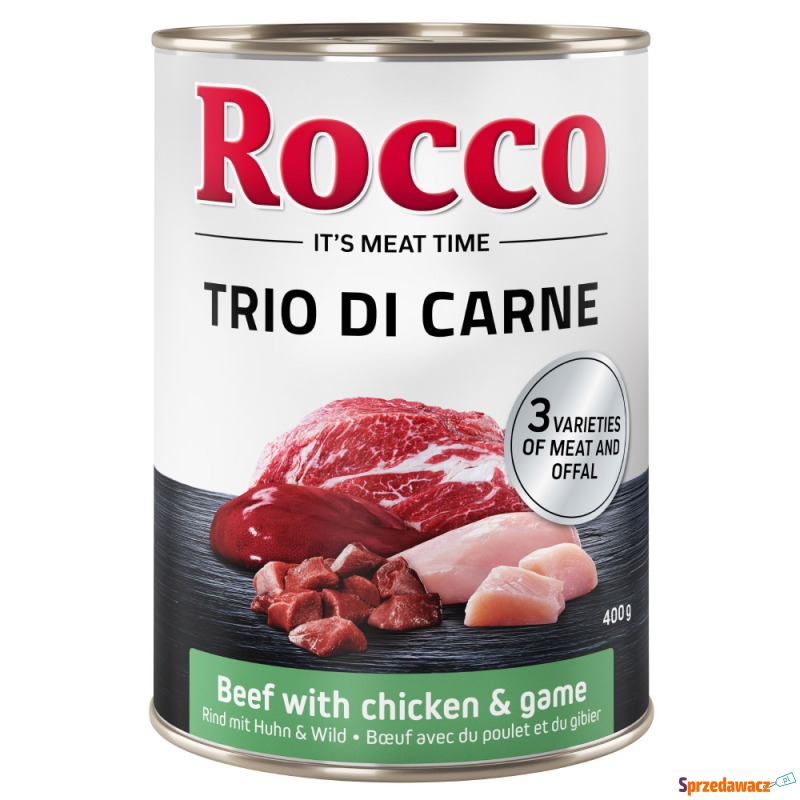 Megapakiet Rocco Classic Trio di Carne, 24 x 400... - Karmy dla psów - Legnica