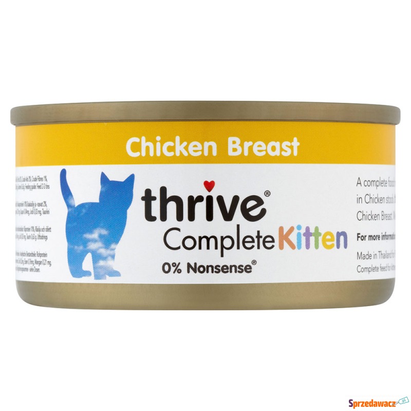 Thrive Complete Kitten, 12 x 75 g - Kurczak - Karmy dla kotów - Mrągowo