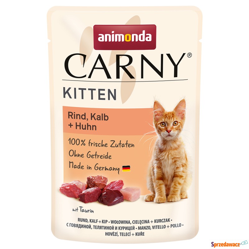 animonda Carny Kitten, 12 x 85 g - Wołowina i... - Karmy dla kotów - Gliwice