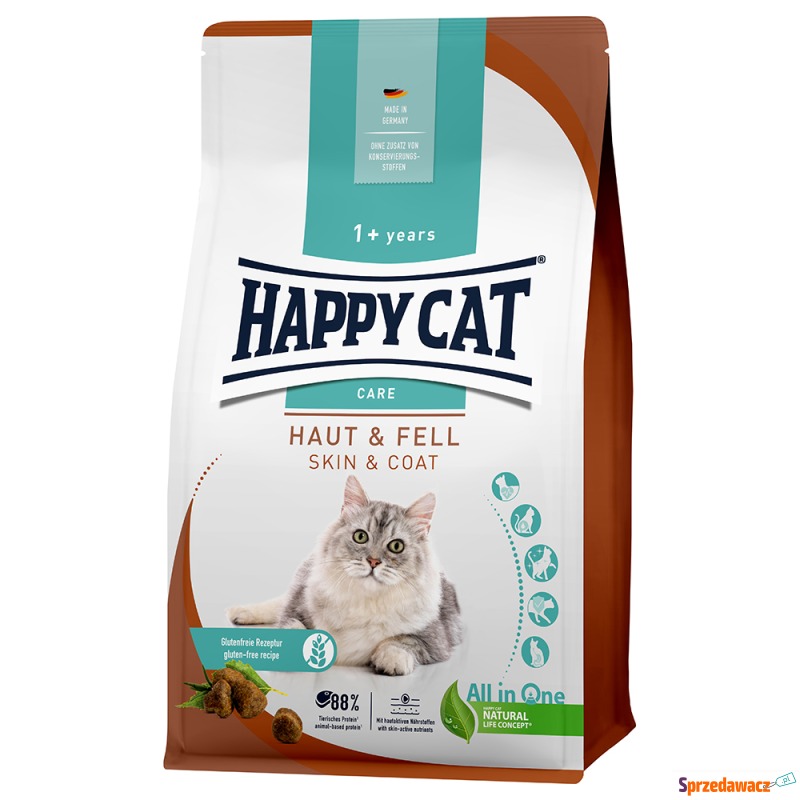 Happy Cat Sensitive, skóra i sierść - 2 x 4 kg - Karmy dla kotów - Radom