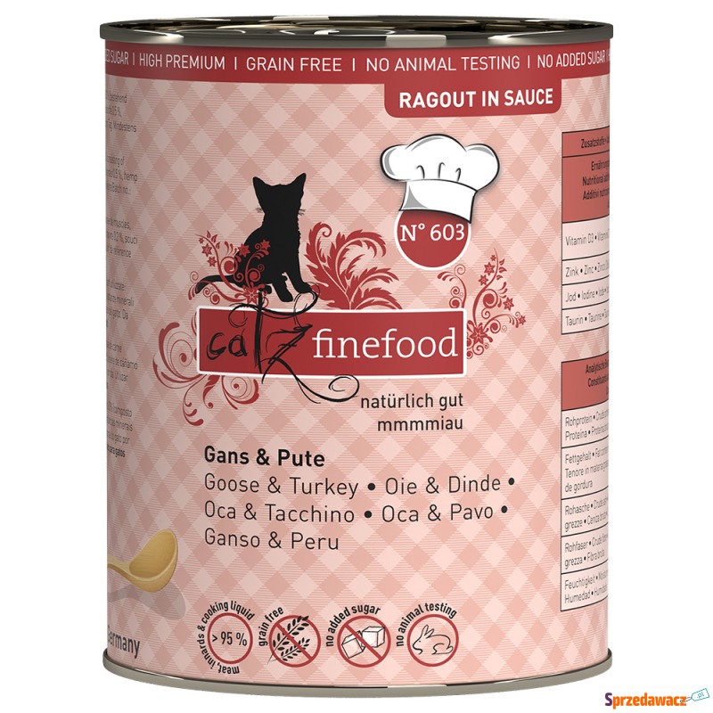 catz finefood Ragout, 6 x 380 g - Nr. 603: Gęś... - Karmy dla kotów - Dąbrowa Górnicza