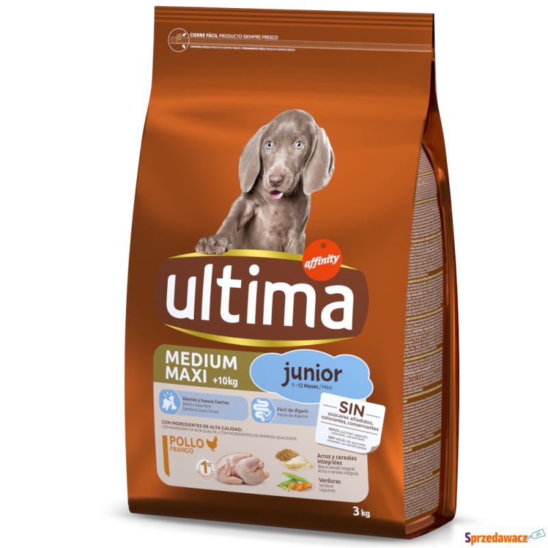 Ultima Medium / Maxi Junior, kurczak - 3 kg - Karmy dla psów - Zamość