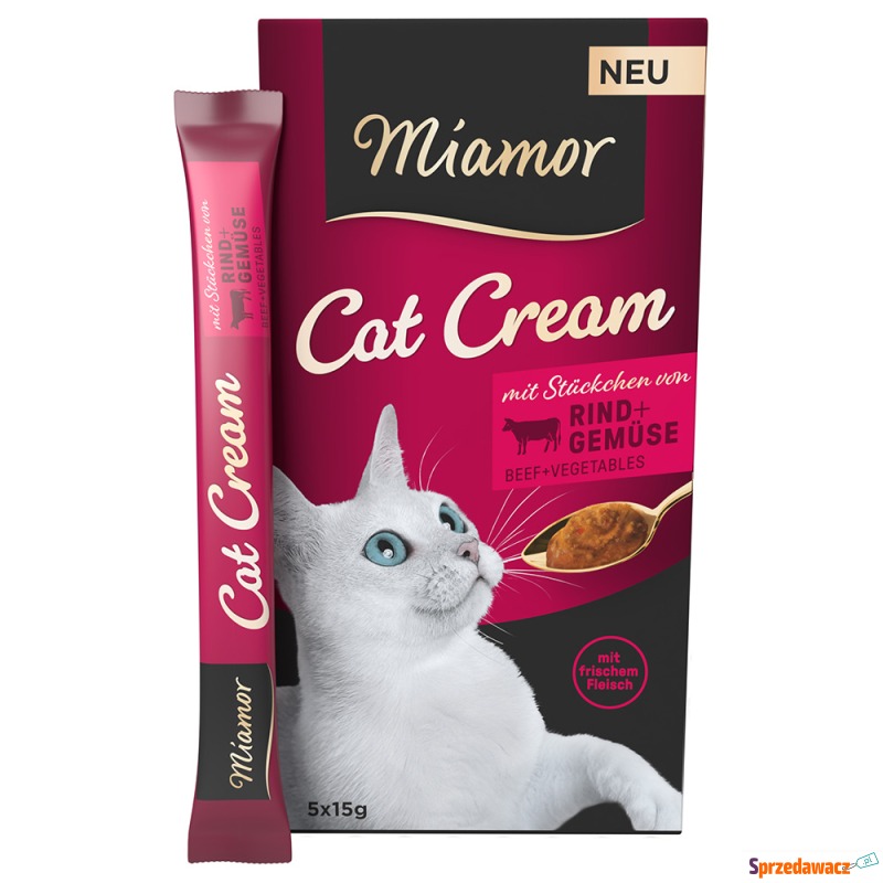 Miamor Cat Cream pasta z wołowiną i warzywami... - Przysmaki dla kotów - Białystok