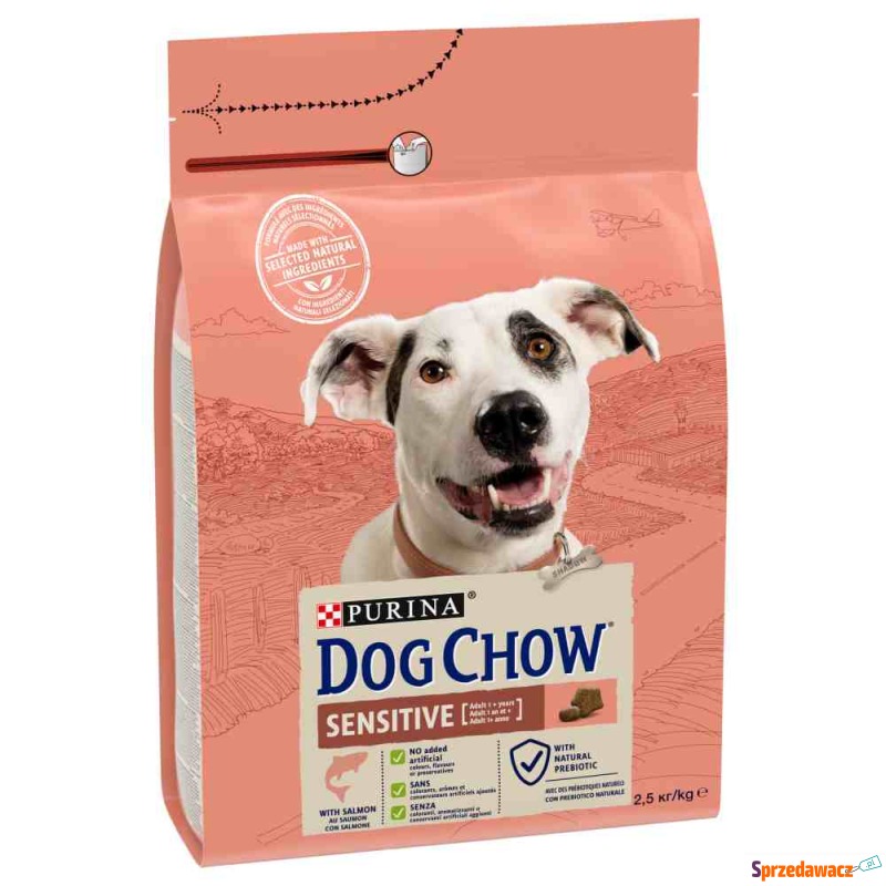 PURINA Dog Chow Adult Sensitive, łosoś - 2 x 2,5... - Karmy dla psów - Zielona Góra