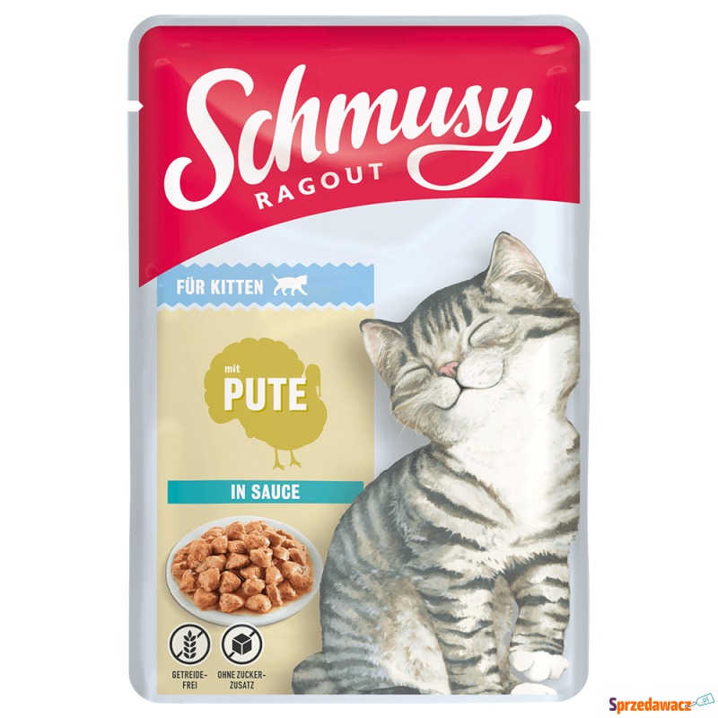 Schmusy Ragout Kitten w sosie, indyk, 22 x 100... - Karmy dla kotów - Gdynia